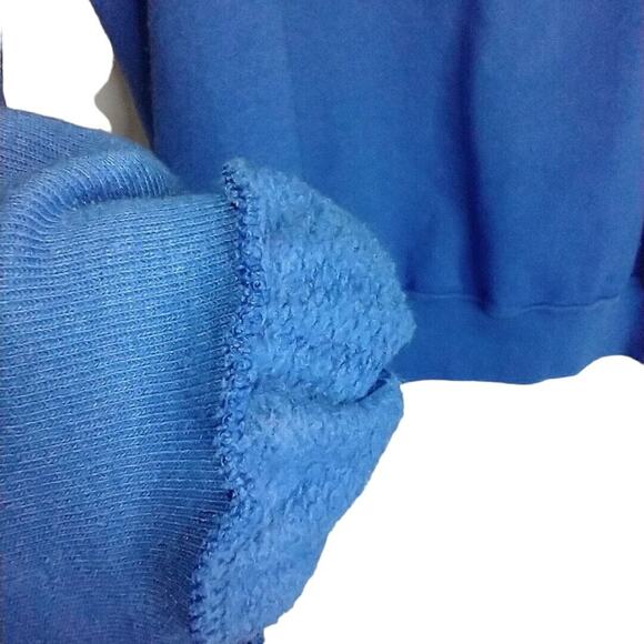 VTG 80s Alaska “Sumbitchen Weather” Sweatshirt XL Blue Polar Bear Single Stitch - Picture 6 of 10